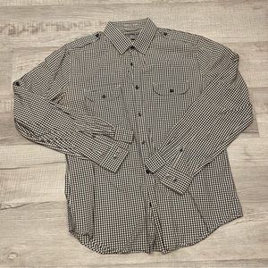 Gingham Express button down shirt - Size L (fitted).
